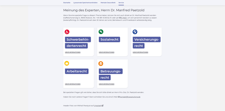 Seite Gesundheitspolitik von Lysosolutions