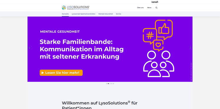 Startseite von Lysosolutions