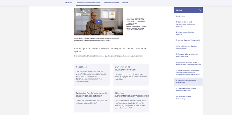 Detailseite Morbus Gaucher von Lysosolutions